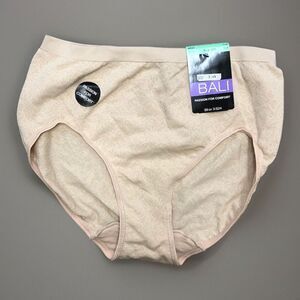 Bali NOS 2008 Passion for Comfort Panty Brief Soft Taupe Floral Textured‎ XL/8